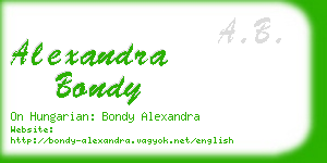 alexandra bondy business card